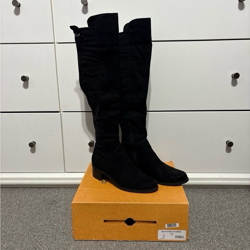 Unisa Black Knee High Boots